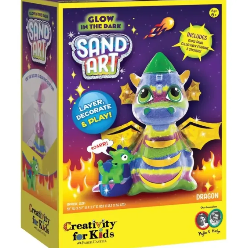 Creativity for Kids Glow in the Dark Sand Art Dragon - Little Painter Art | Exploring the Endless Possibilities of Art| Hot