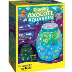Creativity for Kids Glowing Axolotl Aquarium - Little Painter Art | Exploring the Endless Possibilities of Art| Hot
