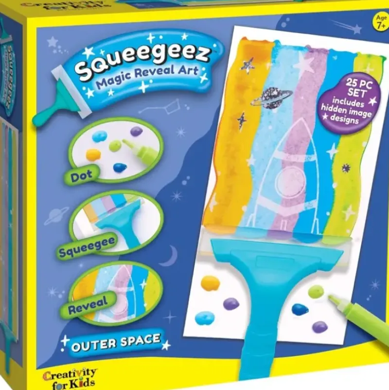 Creativity for Kids Squeegeez Magic Reveal Art Outer Space - Little Painter Art | Exploring the Endless Possibilities of Art| Hot