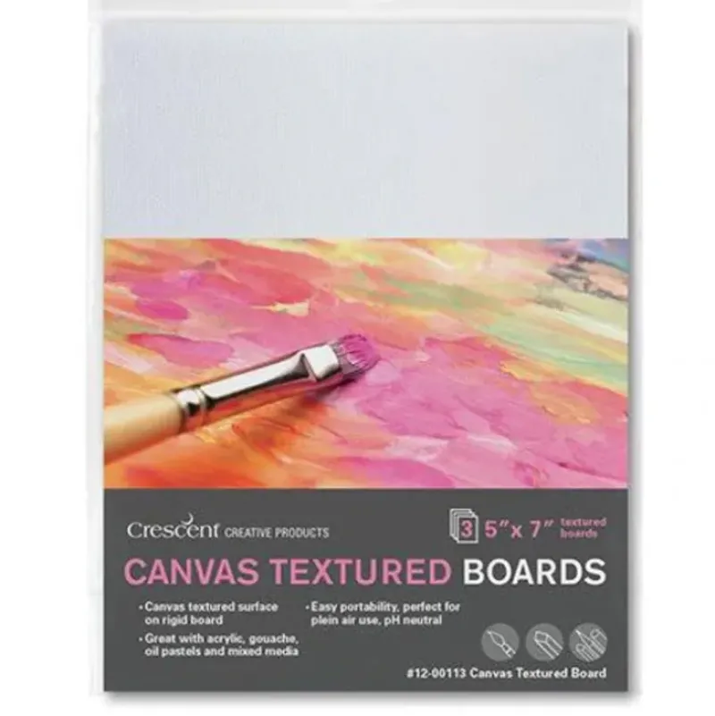 Crescent Canvas Board 5"x7" Medium Weight 3pk - Little Painter Art | Exploring the Endless Possibilities of Art| Canvas