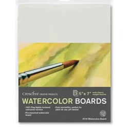 Crescent Cold Pressed Watercolour Board 3pk 5"x7" - Little Painter Art | Exploring the Endless Possibilities of Art| Brush