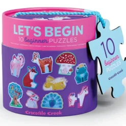 Crocodile Creek 2pc Beginner Puzzles 10pk - Unicorn - Little Painter Art | Exploring the Endless Possibilities of Art| Shop All