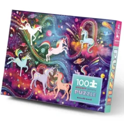 Crocodile Creek 100pc Holographic Puzzle - Unicorn Galaxy - Little Painter Art | Exploring the Endless Possibilities of Art| Shop All