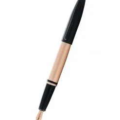 Cross Calais Fountain Pen, Medium Nib - Brushed Rose Gold/Black - Little Painter Art | Exploring the Endless Possibilities of Art| Hot