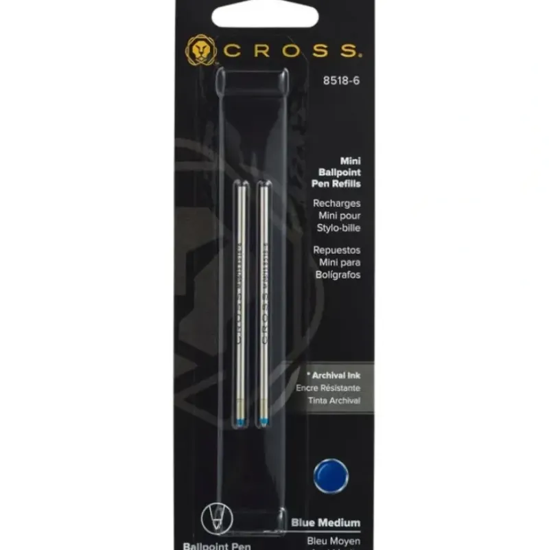 Cross Mini Ballpoint Pen Refill, Medium Blue 2pk - Little Painter Art | Exploring the Endless Possibilities of Art| Shop All