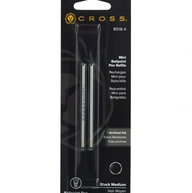 Cross Mini Ballpoint Pen Refill, Medium Black 2pk - Little Painter Art | Exploring the Endless Possibilities of Art| Shop All