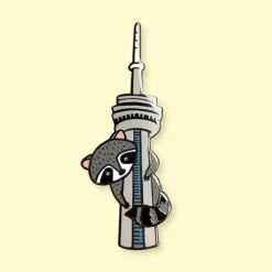 Crywolf Enamel Pin - Tower Raccoon - Little Painter Art | Exploring the Endless Possibilities of Art| Shop All