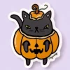 Crywolf Sticker - Pumpkin Kitty - Little Painter Art | Exploring the Endless Possibilities of Art| Shop All