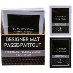 CTG Designer Photo Mat 2pk - 5"x7" Matted To 4"x6" - Little Painter Art | Exploring the Endless Possibilities of Art| Shop All