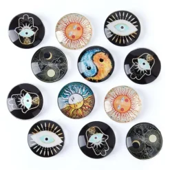 CTG Round Glass Magnet - New Age, Assorted - Little Painter Art | Exploring the Endless Possibilities of Art| Hot