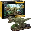 CubicFun National Geographic 52pc 3D Puzzle - T-Rex Dinosaur - Little Painter Art | Exploring the Endless Possibilities of Art| Hot