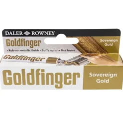 Daler Rowney Goldfinger Rub-On Metallic Finish 22mL Sovereign Gold - Little Painter Art | Exploring the Endless Possibilities of Art| Brush