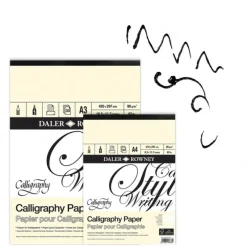 Daler-Rowney Calligraphy Pads 90gsm 30 Sheets - 3 Assorted Colours - Little Painter Art | Exploring the Endless Possibilities of Art| Shop All