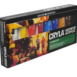 Daler-Rowney Cryla Artists Acrylic Paints - Classic Set of 8 x 75ml - Little Painter Art | Exploring the Endless Possibilities of Art| Pigment