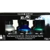 Daler-Rowney FW Pearlescent Inks Set - Includes FREE Watercolour Brush Set (RRP. 14.63) - Little Painter Art | Exploring the Endless Possibilities of Art| Canvas