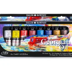 Daler-Rowney Georgian Oil Classic Set - 8 x 75ml Tubes - Little Painter Art | Exploring the Endless Possibilities of Art| Pigment