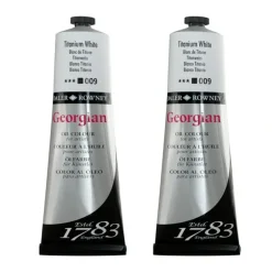 Daler-Rowney Georgian Oil Colour - Titanium White TWIN PACK - 2 x 225ml - Little Painter Art | Exploring the Endless Possibilities of Art| Pigment