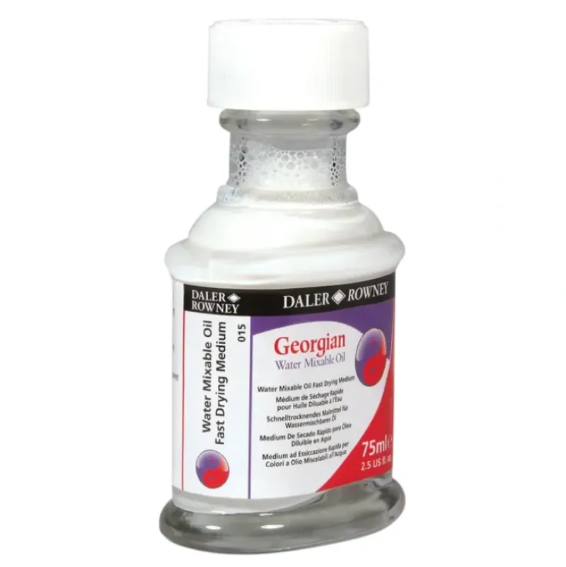 Daler-Rowney Georgian Water Mixable Oil - Fast Drying Medium (75ml) - Little Painter Art | Exploring the Endless Possibilities of Art| Brush