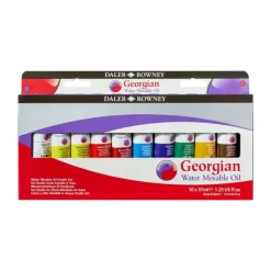 Daler-Rowney Georgian Water Mixable Oil Set - 10 x 37ml Tubes - Little Painter Art | Exploring the Endless Possibilities of Art| Pigment
