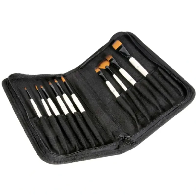 Daler-Rowney Graduate Multi-Technique Brush Set of 10 in a Zip Case - Little Painter Art | Exploring the Endless Possibilities of Art| Brush