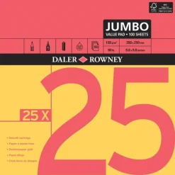 Daler-Rowney Jumbo Cartridge Pad 25x 25cm 150gsm 100 Sheets - Little Painter Art | Exploring the Endless Possibilities of Art| Shop All