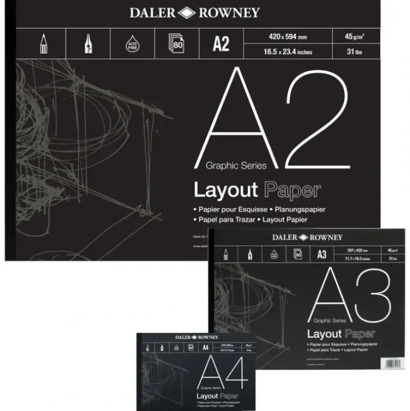 Daler-Rowney Layout Pad - 45gsm - 80 Sheets - Little Painter Art | Exploring the Endless Possibilities of Art| Shop All