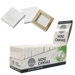 Daler-Rowney Mini Canvas Squares - 2.5x2.5" (6.35cm approx.) - Pack of 16 - Little Painter Art | Exploring the Endless Possibilities of Art| Canvas