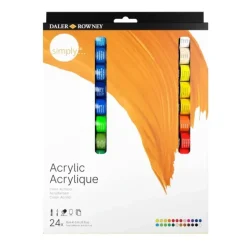 Daler-Rowney Simply Acrylic Paints - Set of 24 x 12ml Tubes - Little Painter Art | Exploring the Endless Possibilities of Art| Shop All