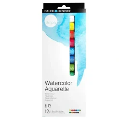 Daler-Rowney Simply Watercolour 12 x 12ml Tube Set - Little Painter Art | Exploring the Endless Possibilities of Art| Pigment