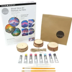 Daler-Rowney Simply Wood Slice Art Creative Set - Little Painter Art | Exploring the Endless Possibilities of Art| Brush