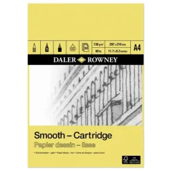 Daler-Rowney Smooth Cartridge Pad - 30 Sheets - 130gsm - Little Painter Art | Exploring the Endless Possibilities of Art| Shop All