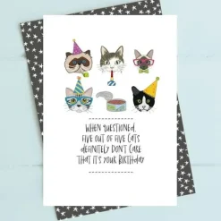 Dandelion Stationery Birthday Greeting Card, Cats - Little Painter Art | Exploring the Endless Possibilities of Art| Hot