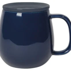 Danica Heirloom Tint Stoneware Mug with Lid 16oz - Midnight Blue - Little Painter Art | Exploring the Endless Possibilities of Art| Hot