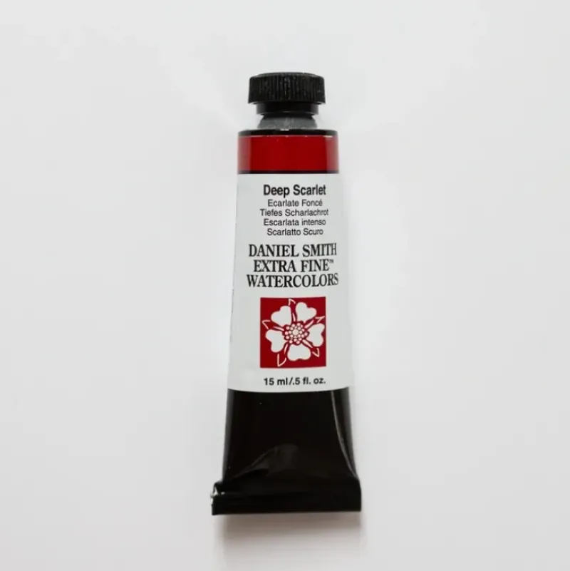 Daniel Smith Watercolor 15ml Extra Fine Deep Scarlet 1 - Little Painter Art | Exploring the Endless Possibilities of Art| Pigment