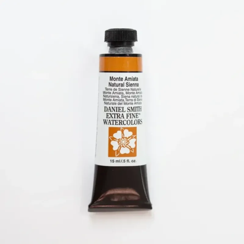 Daniel Smith Watercolor 15ml Extra Fine Monte Amiata Natural Sienna 1 - Little Painter Art | Exploring the Endless Possibilities of Art| Pigment