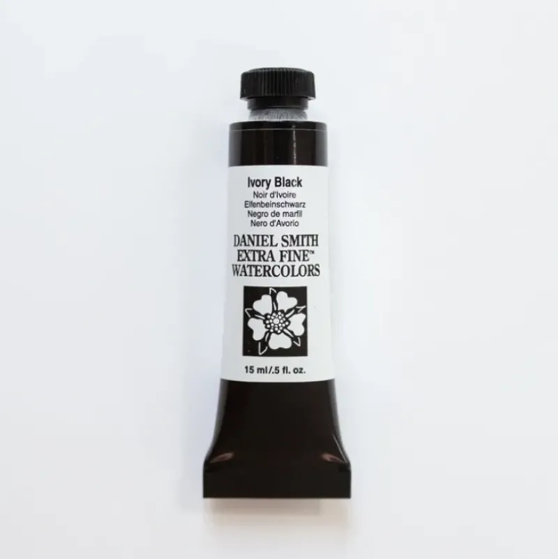 Daniel Smith Watercolor 15ml Extra Fine Ivory Black 1 - Little Painter Art | Exploring the Endless Possibilities of Art| Pigment