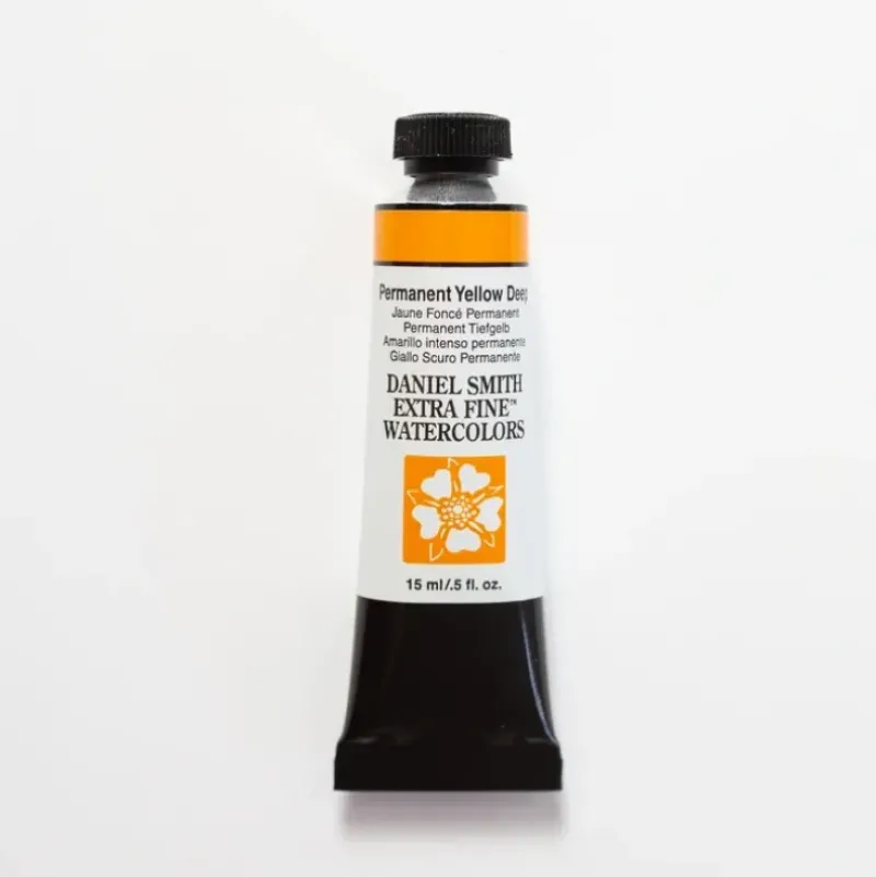 Daniel Smith Watercolor 15ml Extra Fine Permanent Yellow Deep 2 - Little Painter Art | Exploring the Endless Possibilities of Art| Pigment