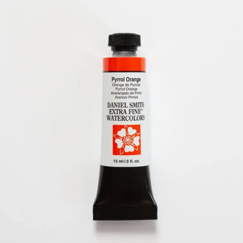 Daniel Smith Watercolor 15ml Extra Fine Pyrrol Orange 2 - Little Painter Art | Exploring the Endless Possibilities of Art| Pigment