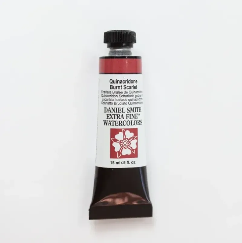 Daniel Smith Watercolor 15ml Extra Fine Quinacridone Burnt Scarlet 2 - Little Painter Art | Exploring the Endless Possibilities of Art| Pigment