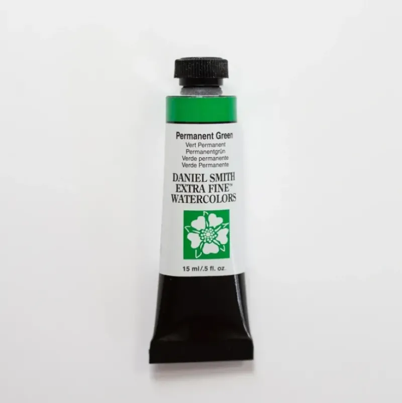 Daniel Smith Watercolor 15ml Extra Fine Permanent Green 1 - Little Painter Art | Exploring the Endless Possibilities of Art| Pigment