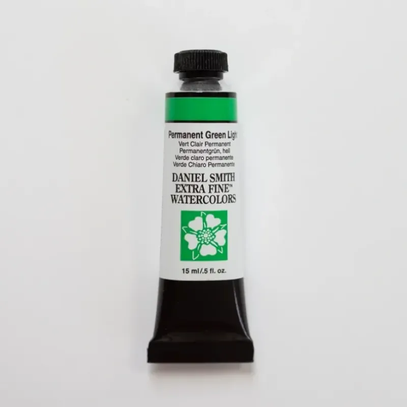 Daniel Smith Watercolor 15ml Extra Fine Permanent Green Light 1 - Little Painter Art | Exploring the Endless Possibilities of Art| Pigment