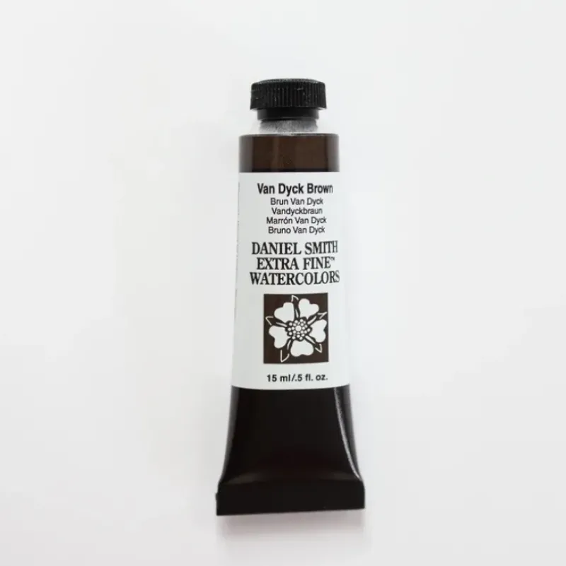 Daniel Smith Watercolor 15ml Extra Fine van Dyck Brown 1 - Little Painter Art | Exploring the Endless Possibilities of Art| Pigment
