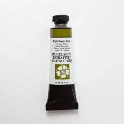 Daniel Smith Watercolor 15ml Extra Fine Rich Green Gold 2 - Little Painter Art | Exploring the Endless Possibilities of Art| Pigment