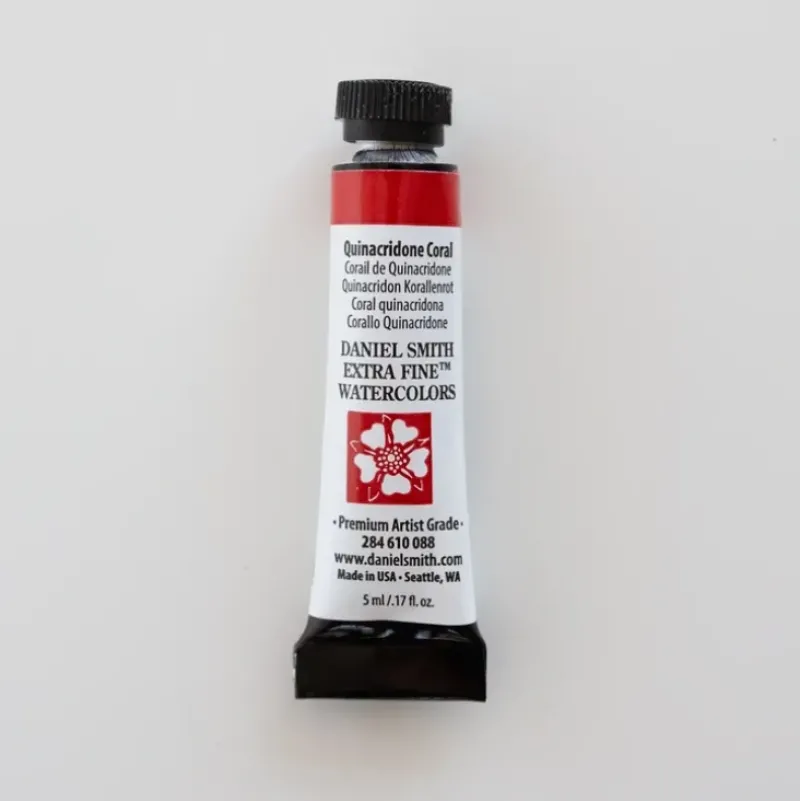 Daniel Smith Watercolor 5ml extra fine Quinacridone Coral 2 - Little Painter Art | Exploring the Endless Possibilities of Art| Pigment