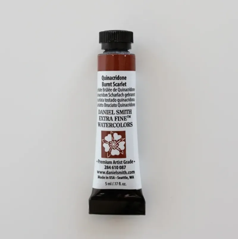 Daniel Smith Watercolor 5ml extra fine Quinacridone Burnt Scarlet 2 - Little Painter Art | Exploring the Endless Possibilities of Art| Pigment