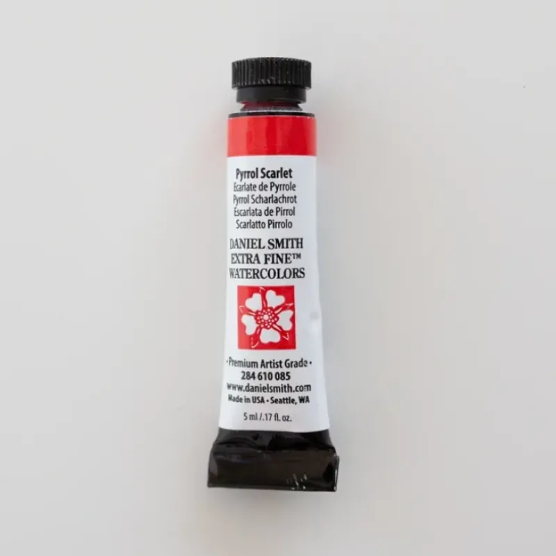 Daniel Smith Watercolor 5ml extra fine Pyrrol Scarlet 3 - Little Painter Art | Exploring the Endless Possibilities of Art| Pigment