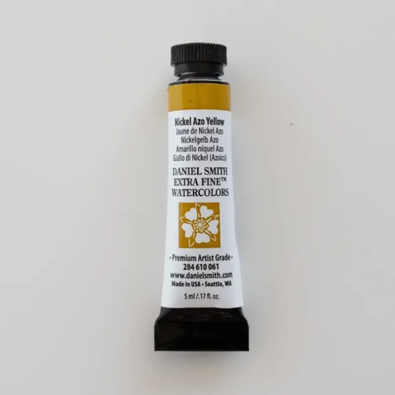 Daniel Smith Watercolor 5ml extra fine Nickel Azo Yellow 2 - Little Painter Art | Exploring the Endless Possibilities of Art| Pigment