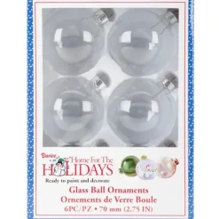 Darice Clear Glass Ornament Balls 6pk - Little Painter Art | Exploring the Endless Possibilities of Art| Hot
