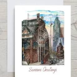 David Crighton Christmas Card - St Lawrence Market Toronto - Little Painter Art | Exploring the Endless Possibilities of Art| Shop All