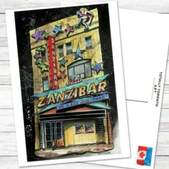 David Crighton Postcard - Zanzibars Tavern - Little Painter Art | Exploring the Endless Possibilities of Art| Hot